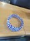 Blue, White, and Clear Beaded Memory Wire Bracelet product 1
